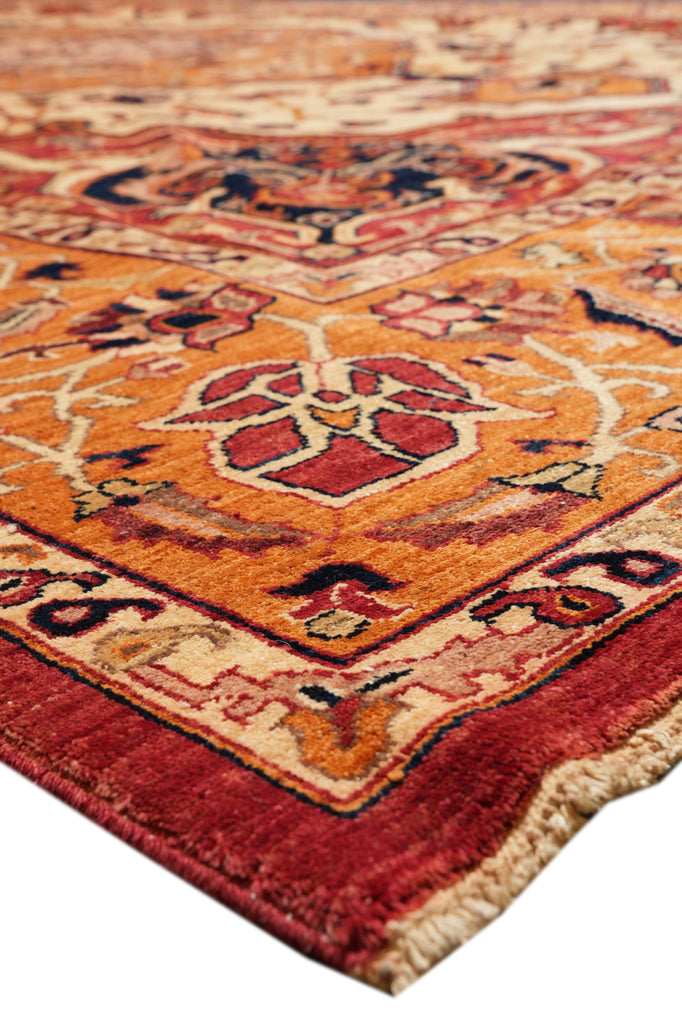 9.8 x 13.8 New Serapi  Carpet Quality Wool Hand Knotted Beige Coral #F-4297