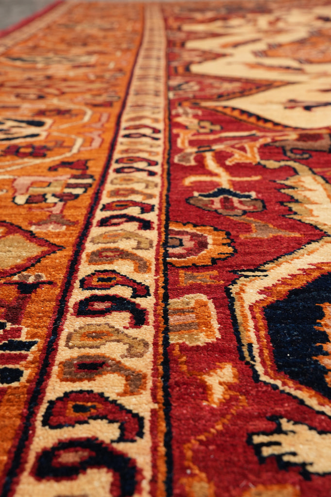 9.8 x 13.8 New Serapi  Carpet Quality Wool Hand Knotted Beige Coral #F-4297