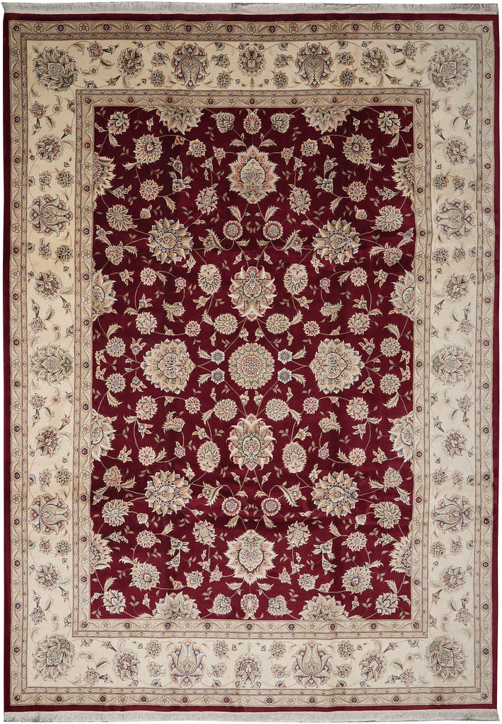 9 x 12 Quality Hand-Knotted Wool and Silk Rug