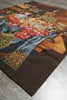 Load image into Gallery viewer, Decorative rug with floral and fruit pattern on a textured surface