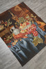 Load image into Gallery viewer, Decorative rug with a fruit and pitcher design on a wooden floor.