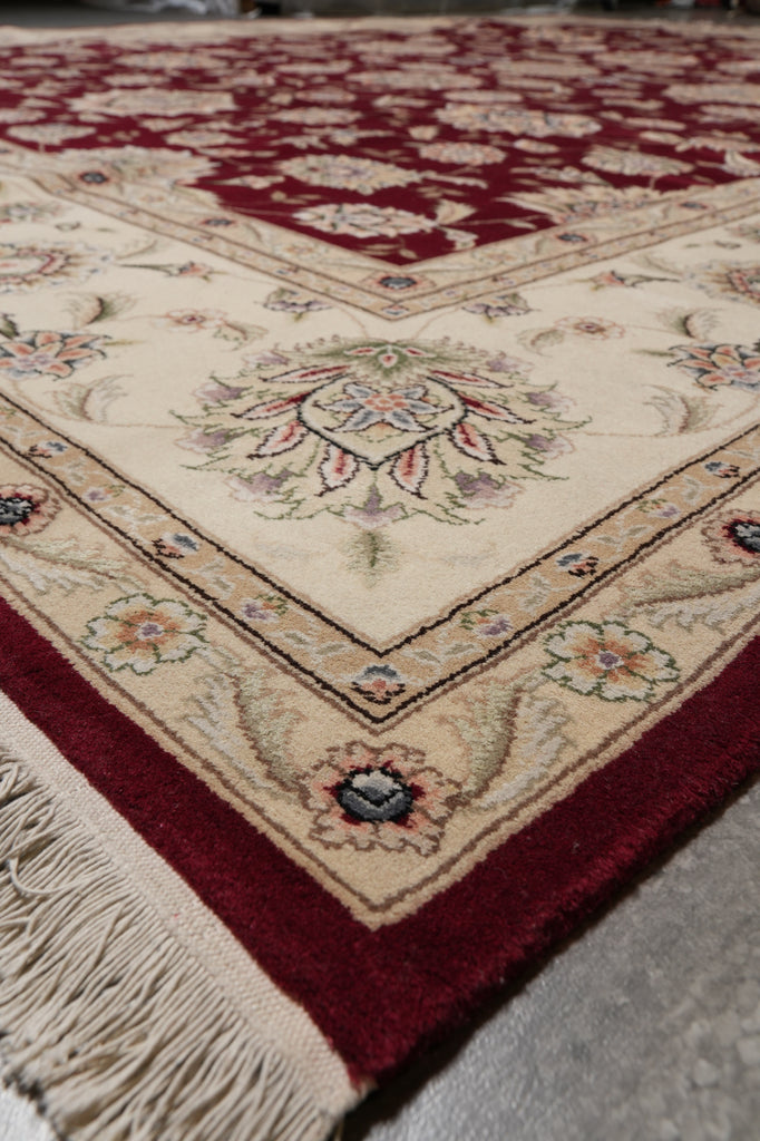 9 x 12 Quality Hand-Knotted Wool and Silk Rug #PIX-14801
