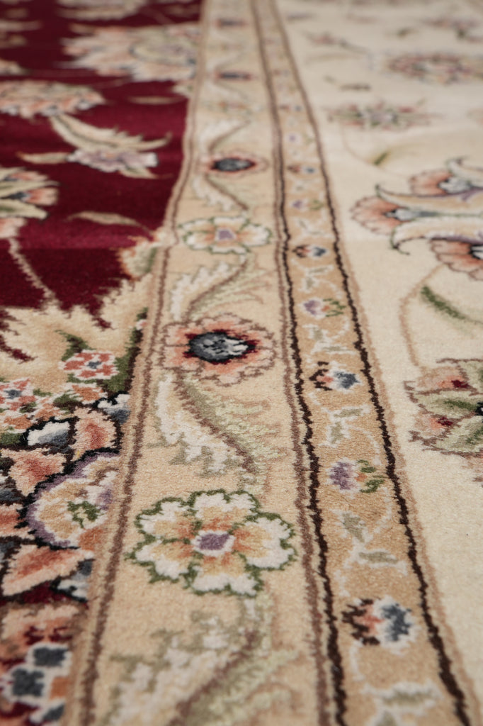 9 x 12 Quality Hand-Knotted Wool and Silk Rug #PIX-14801