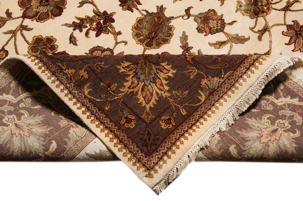 10 x 10 Square Wool And Silk Hand-Knotted Wool Jaipur Rug #F-4298