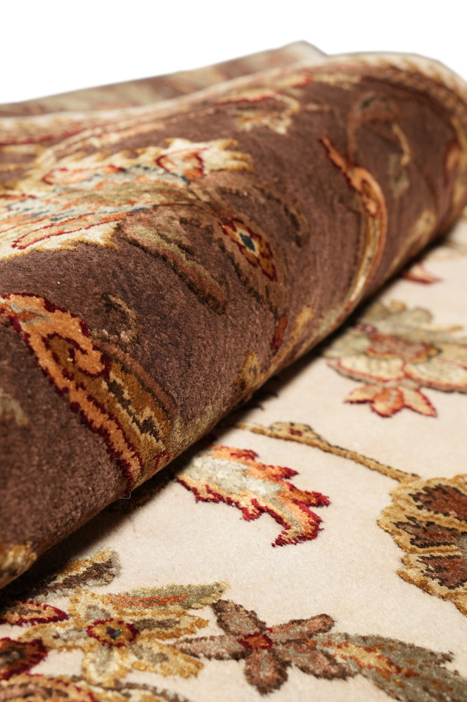 10 x 10 Square Wool And Silk Hand-Knotted Wool Jaipur Rug #F-4298