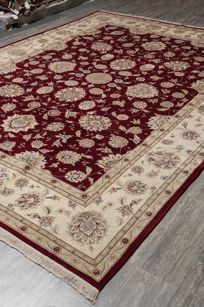 9 x 12 Quality Hand-Knotted Wool and Silk Rug #PIX-14801