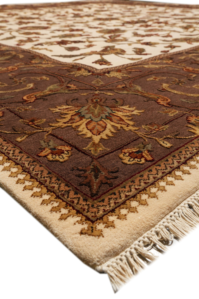 10 x 10 Square Wool And Silk Hand-Knotted Wool Jaipur Rug #F-4298