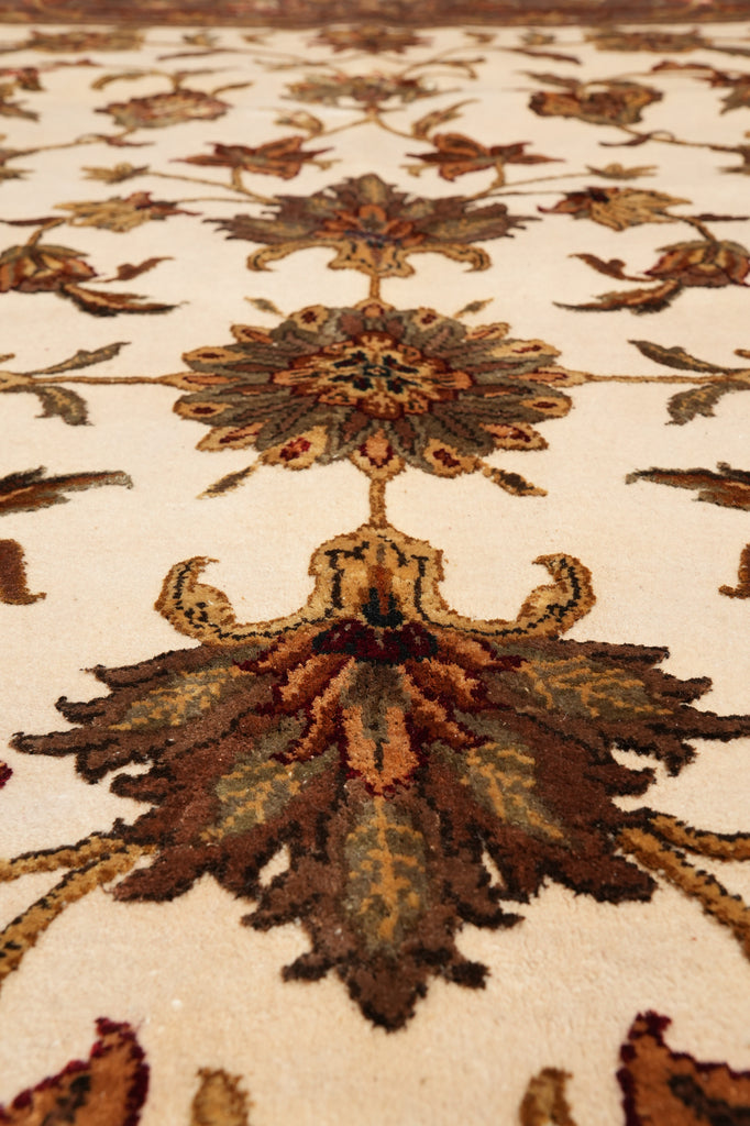 10 x 10 Square Wool And Silk Hand-Knotted Wool Jaipur Rug #F-4298