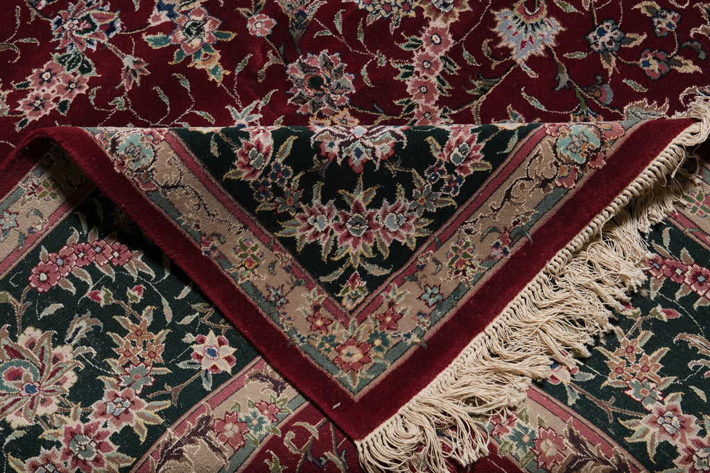 9.3 x 12.3 Quality Wool and Silk Fine Hand-Knotted Rug #PIX-3198