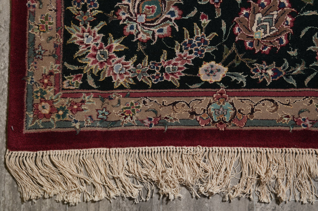 9.3 x 12.3 Quality Wool and Silk Fine Hand-Knotted Rug #PIX-3198