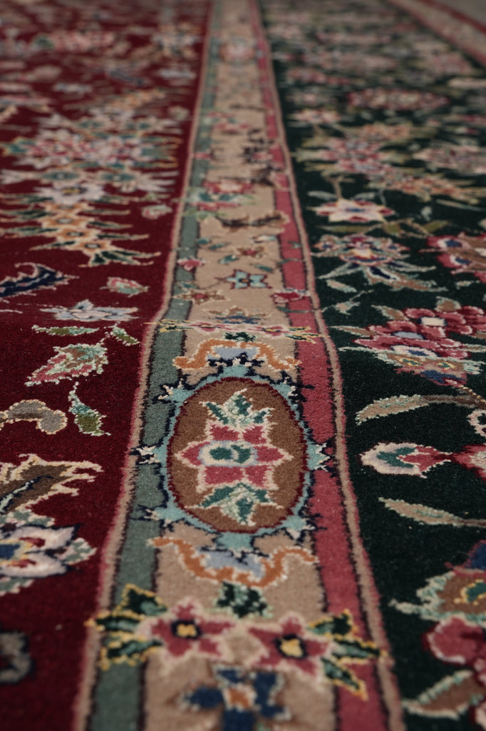 9.3 x 12.3 Quality Wool and Silk Fine Hand-Knotted Rug #PIX-3198
