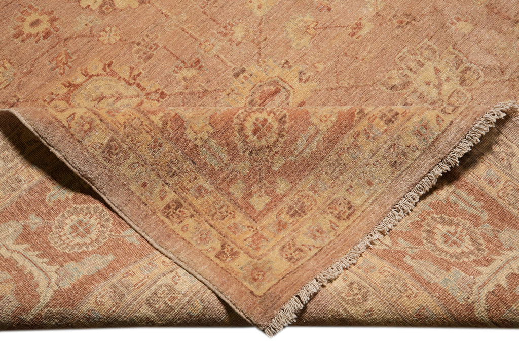 9.9 x 10 Square Hand-Knotted In Pakistan Carpet Neutral Peach #F-4299