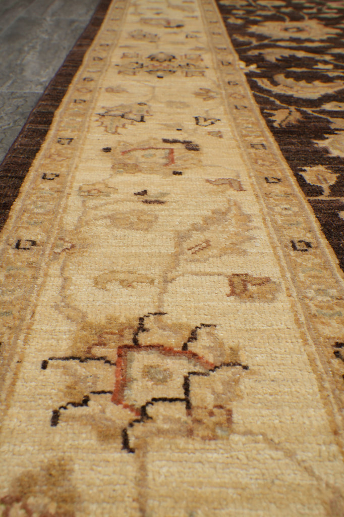 6 x 8.9 Brown Chobi Peshawar Rug 20241