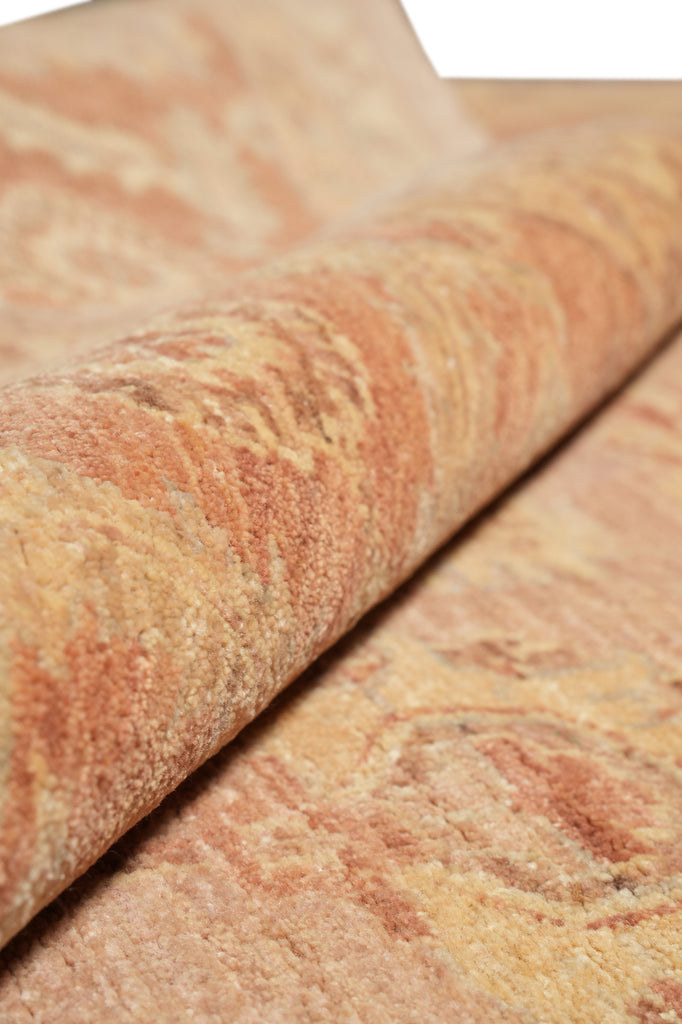 9.9 x 10 Square Hand-Knotted In Pakistan Carpet Neutral Peach #F-4299