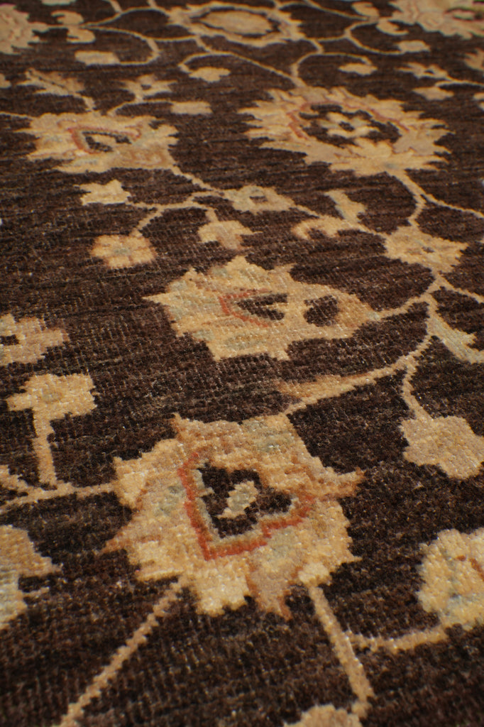 6 x 8.9 Brown Chobi Peshawar Rug 20241
