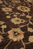 Load image into Gallery viewer, 6 x 8.9 Brown Chobi Peshawar Rug 20241