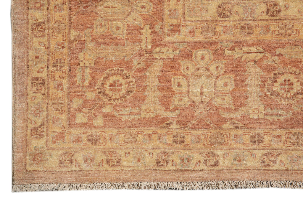 9.9 x 10 Square Hand-Knotted In Pakistan Carpet Neutral Peach #F-4299