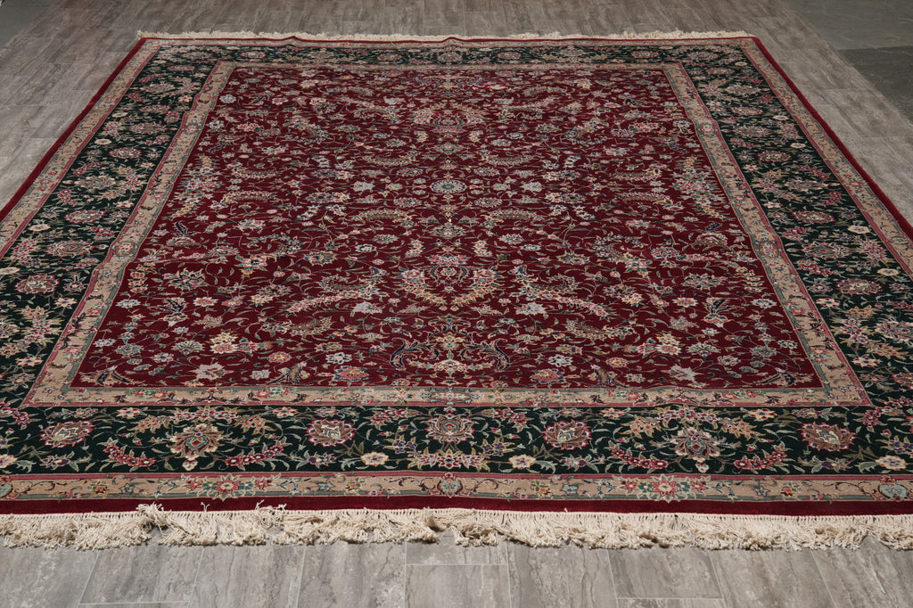 9.3 x 12.3 Quality Wool and Silk Fine Hand-Knotted Rug #PIX-3198