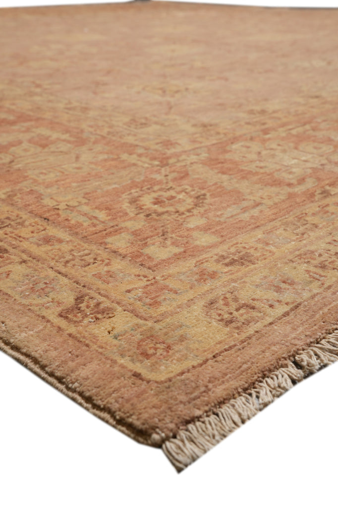 9.9 x 10 Square Hand-Knotted In Pakistan Carpet Neutral Peach #F-4299