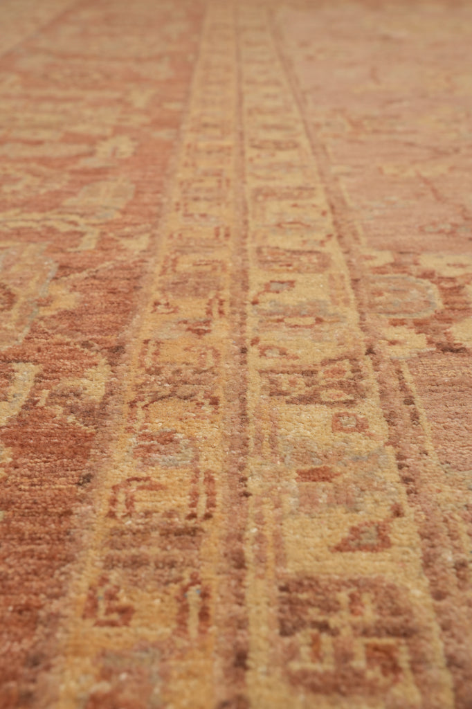 9.9 x 10 Square Hand-Knotted In Pakistan Carpet Neutral Peach #F-4299