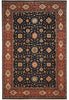 Load image into Gallery viewer, 12 x 18 Quality Hand-Knotted Agra Rug Midnight Blue Rust
