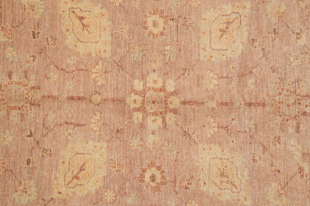 9.9 x 10 Square Hand-Knotted In Pakistan Carpet Neutral Peach #F-4299