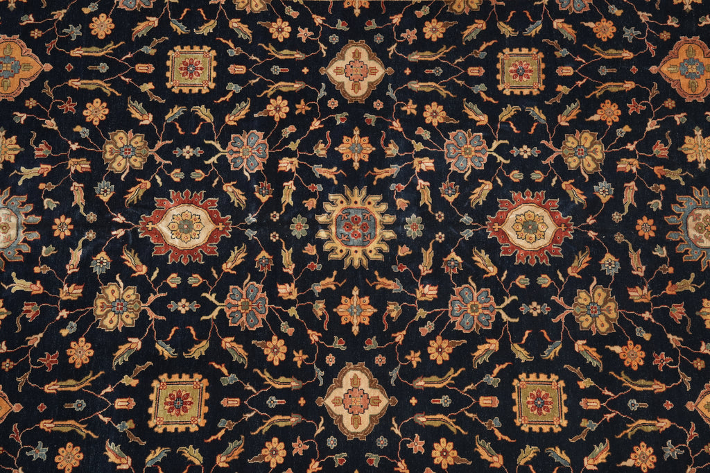 12 x 18 Quality Hand-Knotted Agra Rug Midnight Blue Rust #PIX-9921
