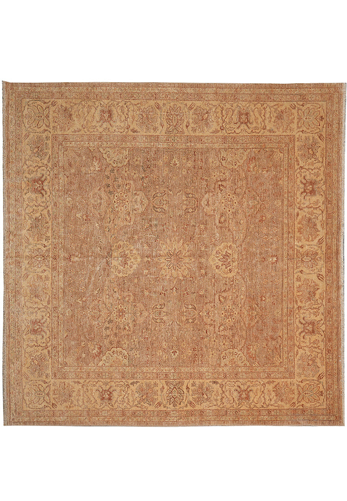 9x9 Square Chobi Peshawar Hand-Knotted In Pakistan Rug #F-4300