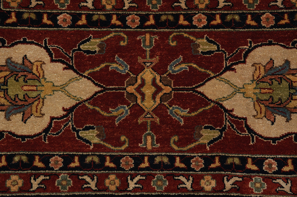12 x 18 Quality Hand-Knotted Agra Rug Midnight Blue Rust #PIX-9921