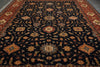 Load image into Gallery viewer, 12 x 18 Quality Hand-Knotted Agra Rug Midnight Blue Rust #PIX-9921