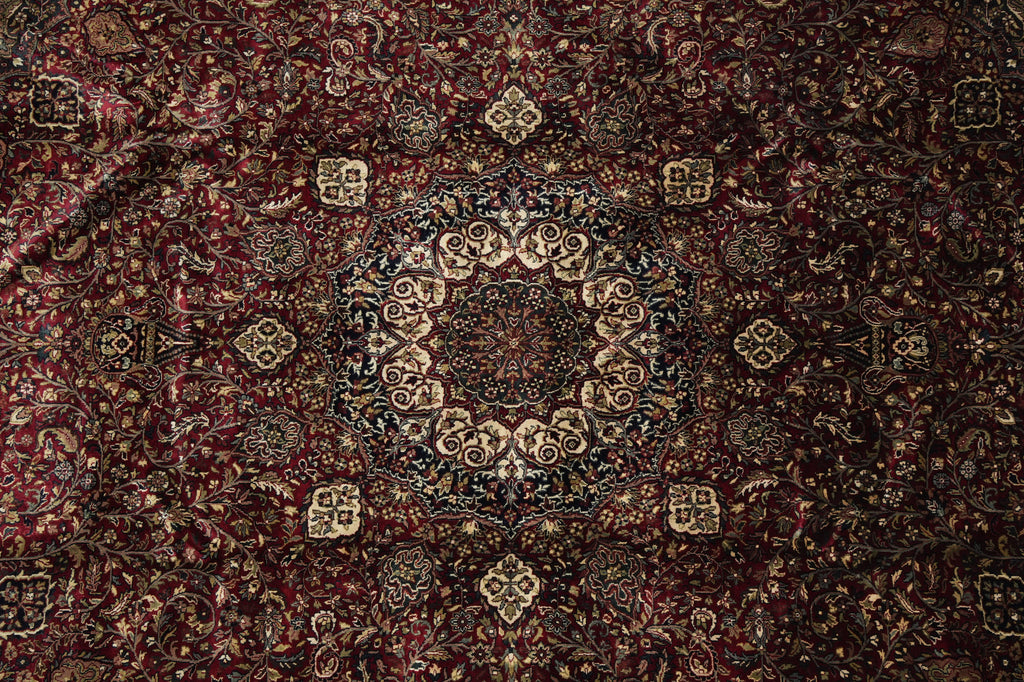 9 x 12 High Quality Hand-Knotted Rug Burgundy Lustrous Dense Wool #PIX-10128