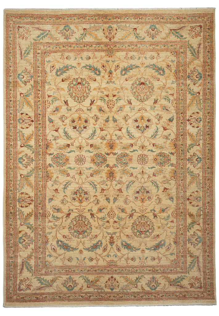 7 x 9.4 Beige Chobi Peshawar Rug 20544