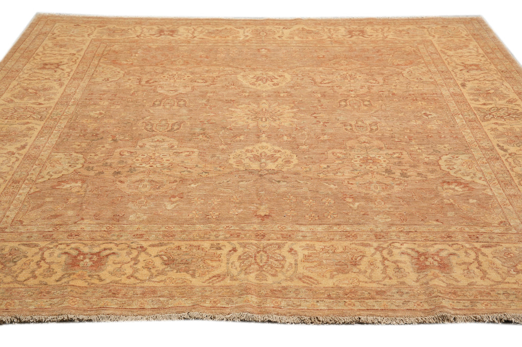 9x9 Square Chobi Peshawar Hand-Knotted In Pakistan Rug #F-4300