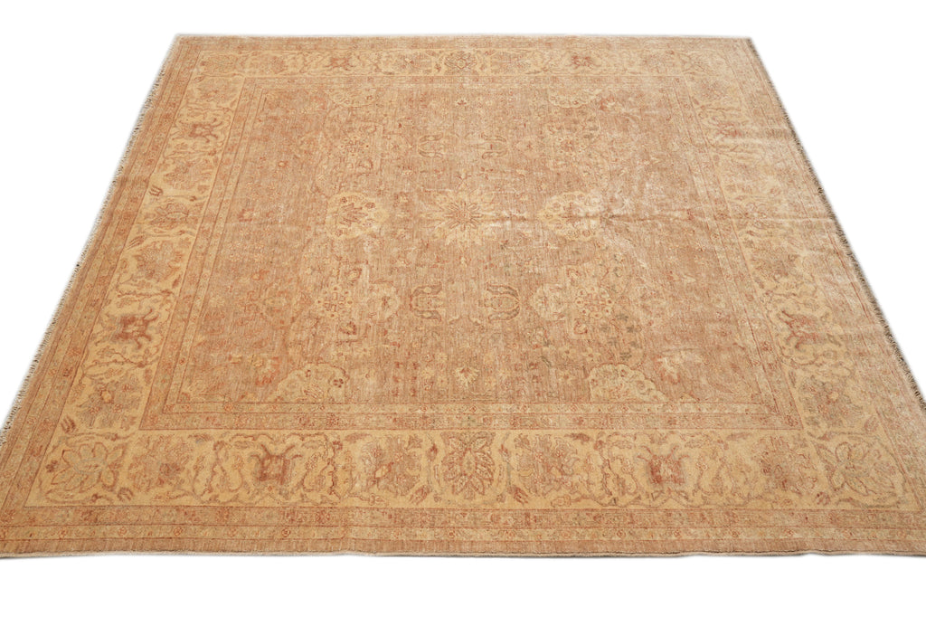 9x9 Square Chobi Peshawar Hand-Knotted In Pakistan Rug #F-4300