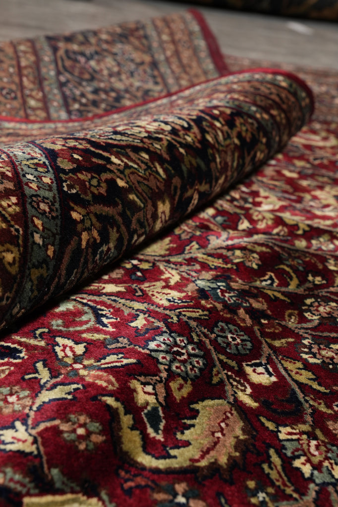 9 x 12 High Quality Hand-Knotted Rug Burgundy Lustrous Dense Wool #PIX-10128