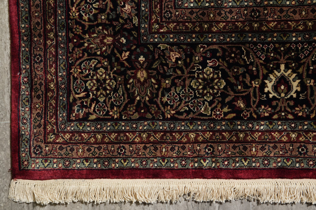 9 x 12 High Quality Hand-Knotted Rug Burgundy Lustrous Dense Wool #PIX-10128