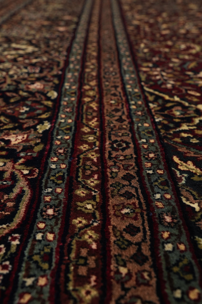 9 x 12 High Quality Hand-Knotted Rug Burgundy Lustrous Dense Wool #PIX-10128