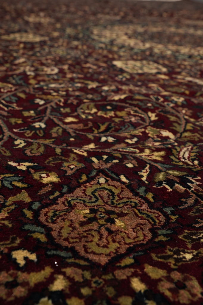 9 x 12 High Quality Hand-Knotted Rug Burgundy Lustrous Dense Wool #PIX-10128