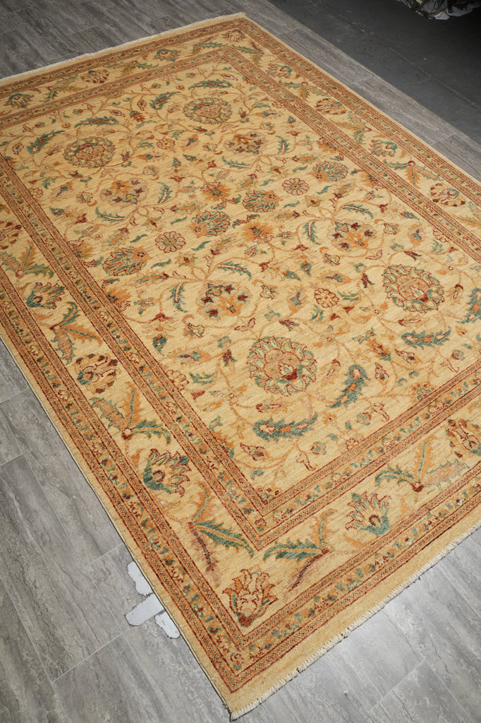 7 x 9.4 Beige Chobi Peshawar Rug 20544