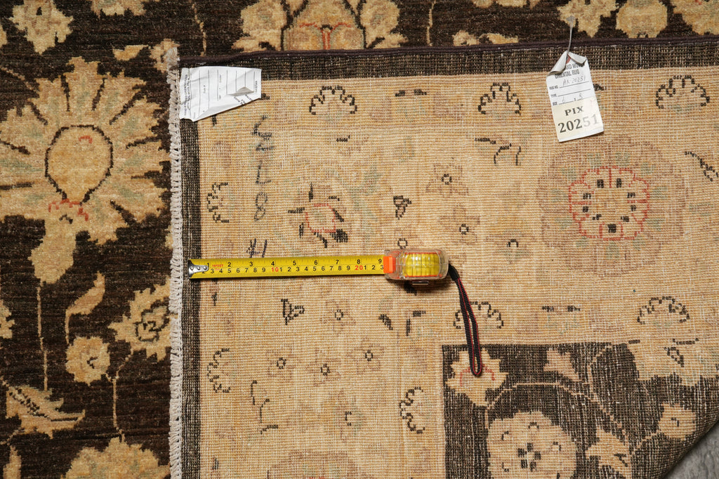 6 x 9 Brown Chobi Peshawar Rug 20251