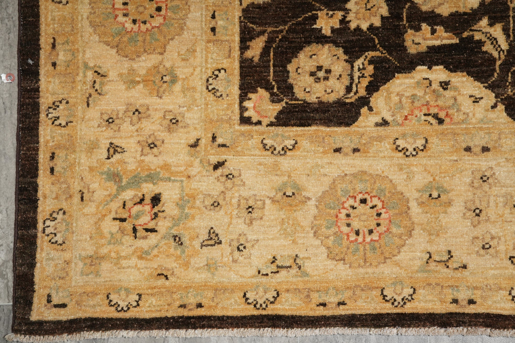 6 x 9 Brown Chobi Peshawar Rug 20251