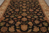 Load image into Gallery viewer, 9 x 12 Quality Black Lustrous Dense Wool Hand-Knotted Jaipur Rug #PIX-5237