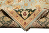 Load image into Gallery viewer, 10 x 14 Quality Handmade Agra Rug Aqua Blue With Green Border #F-4271