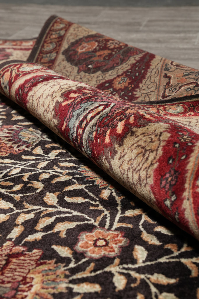 9 x 12  Lustorus Black Wool Quality Jaipur Handmade Rug  #PIX-4357