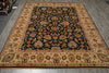 Load image into Gallery viewer, 8 x 10 Charcoal Black Natural Wool Hand-Knotted Agra Rug - view 3