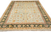 Load image into Gallery viewer, 10 x 14 Quality Handmade Agra Rug Aqua Blue With Green Border #F-4271