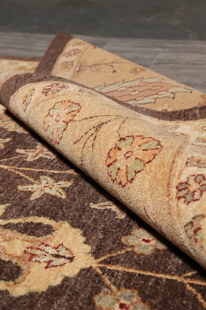 9 x 15.9 Hand-Knotted Wool Rug – Sultanabad Design in Brown & Beige (#PIX-12962)