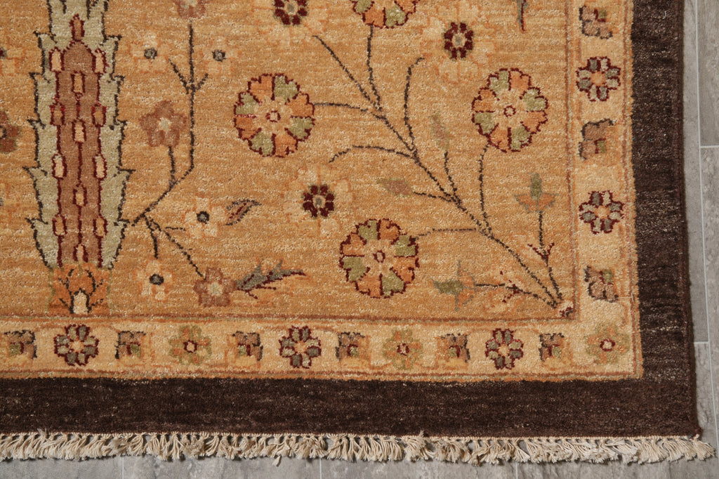 9 x 15.9 Hand-Knotted Wool Rug – Sultanabad Design in Brown & Beige (#PIX-12962)