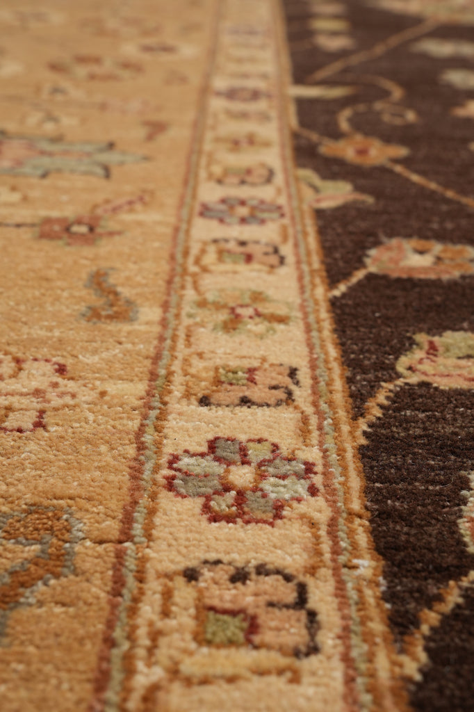 9 x 15.9 Hand-Knotted Wool Rug – Sultanabad Design in Brown & Beige (#PIX-12962)