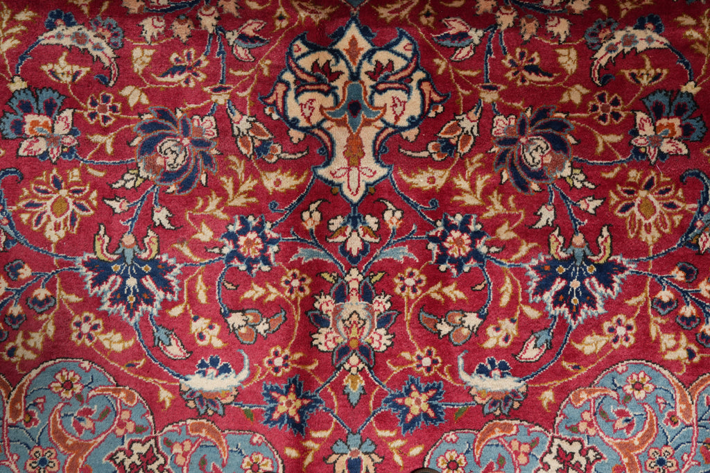 10 x 14 Red Persian Hand Knotted Wool Rug Traditional Floral Oriental Area Rug #PIX-14837
